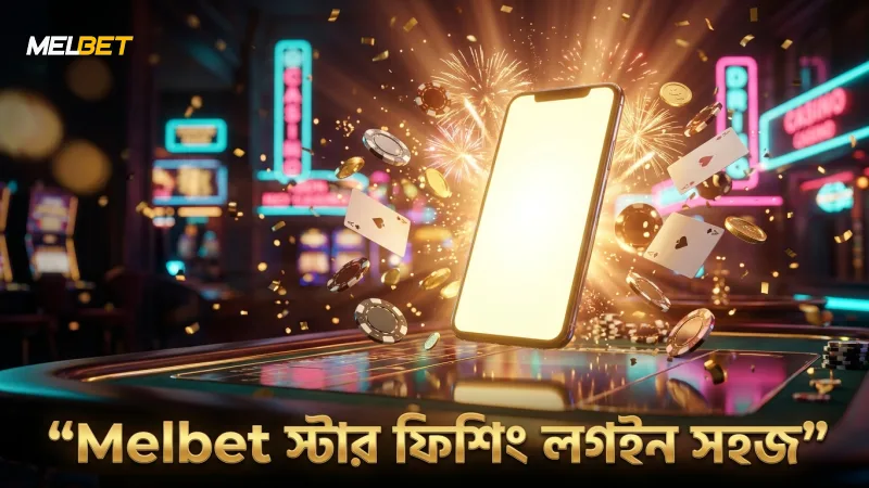 Melbet-এ স্টার ফিশিং গেমে লগইন ও অ্যাকাউন্ট তৈরি প্রক্রিয়া।